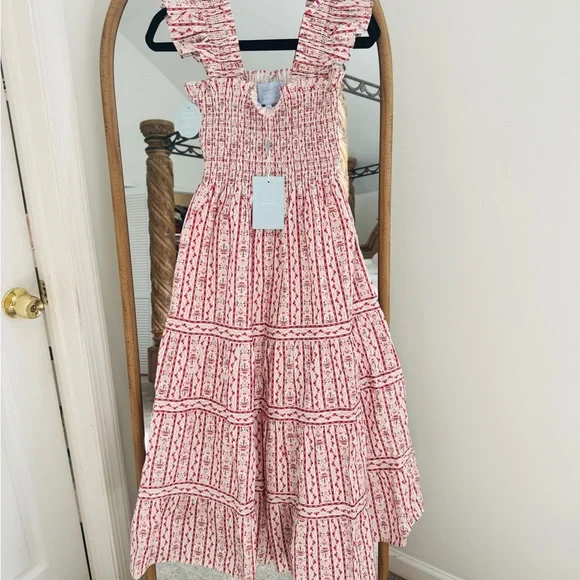 Hill House Pink Floral Smocked Tiered Maxi Dress - Picture 3 of 8